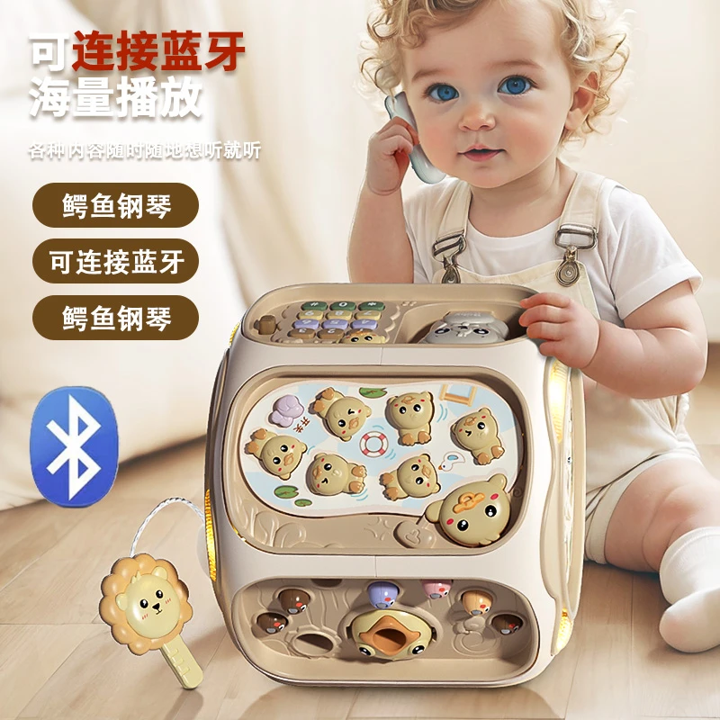 婴儿手拍鼓儿童拍拍益智8早教0—1岁6-12个月宝宝玩具音乐六面体