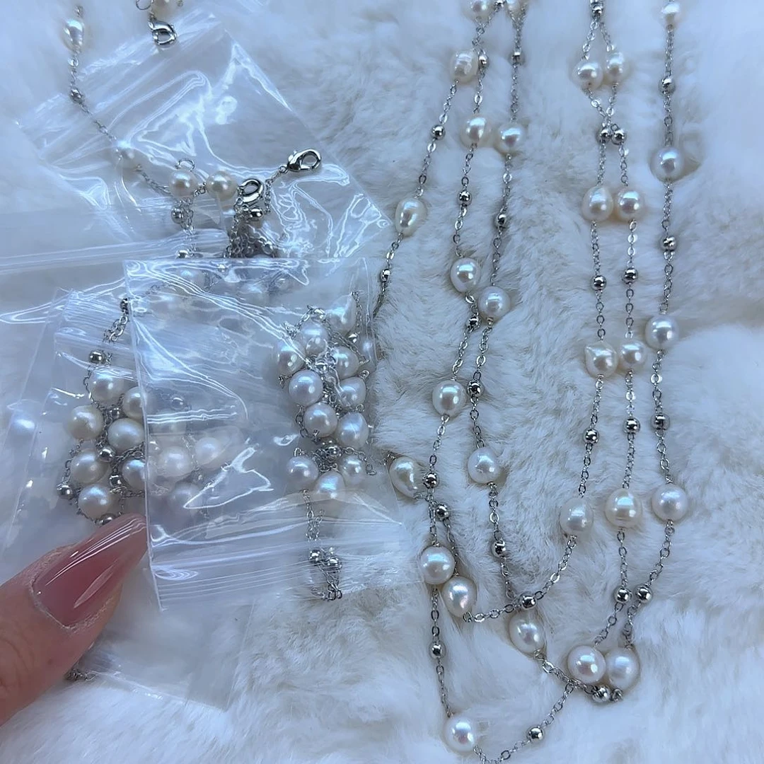 未镶嵌项链定制多样性发货发其一907淡水珍珠