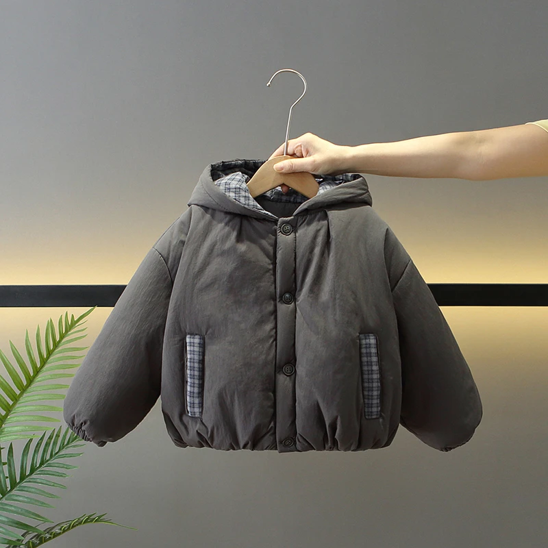 男童冬装棉服2025新款儿童加绒加厚棉袄韩版宝宝冬季保暖棉袄衣服