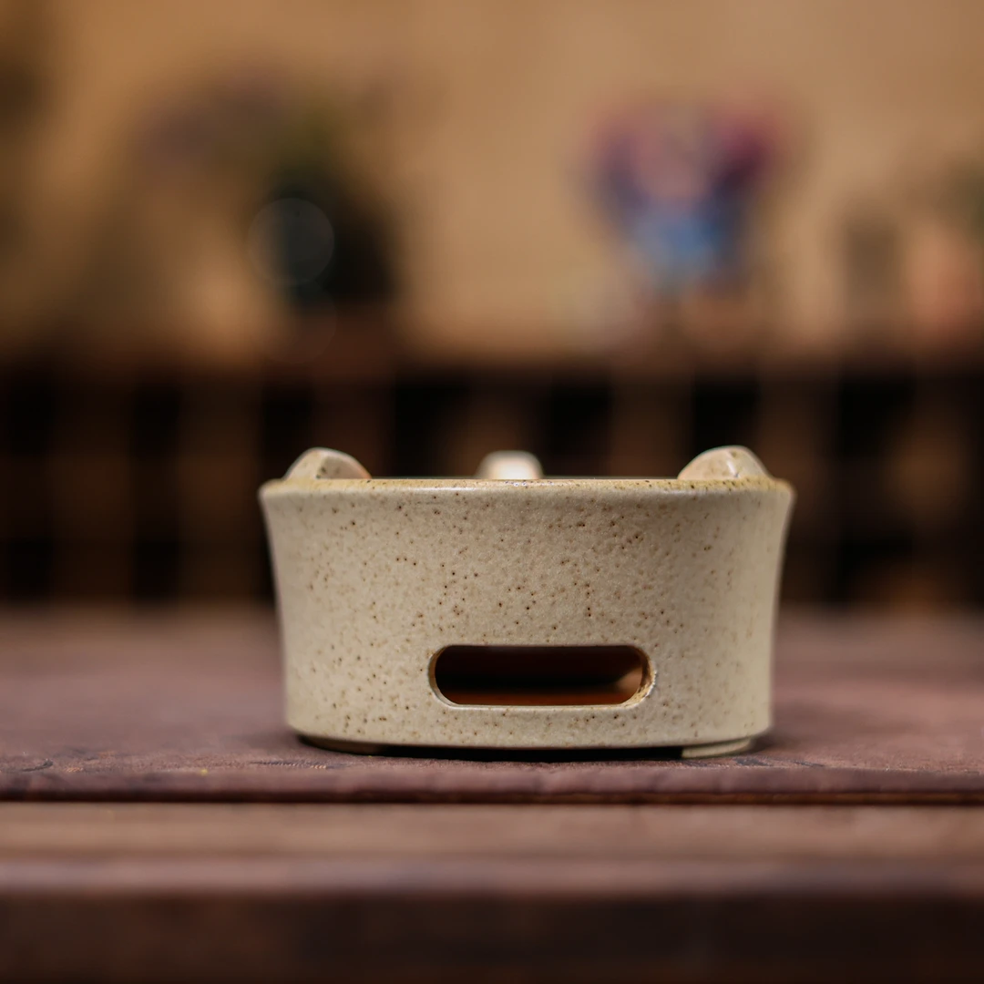 月白釉-灰念-星辰蜡烛炉茶道配件（灰念0708）