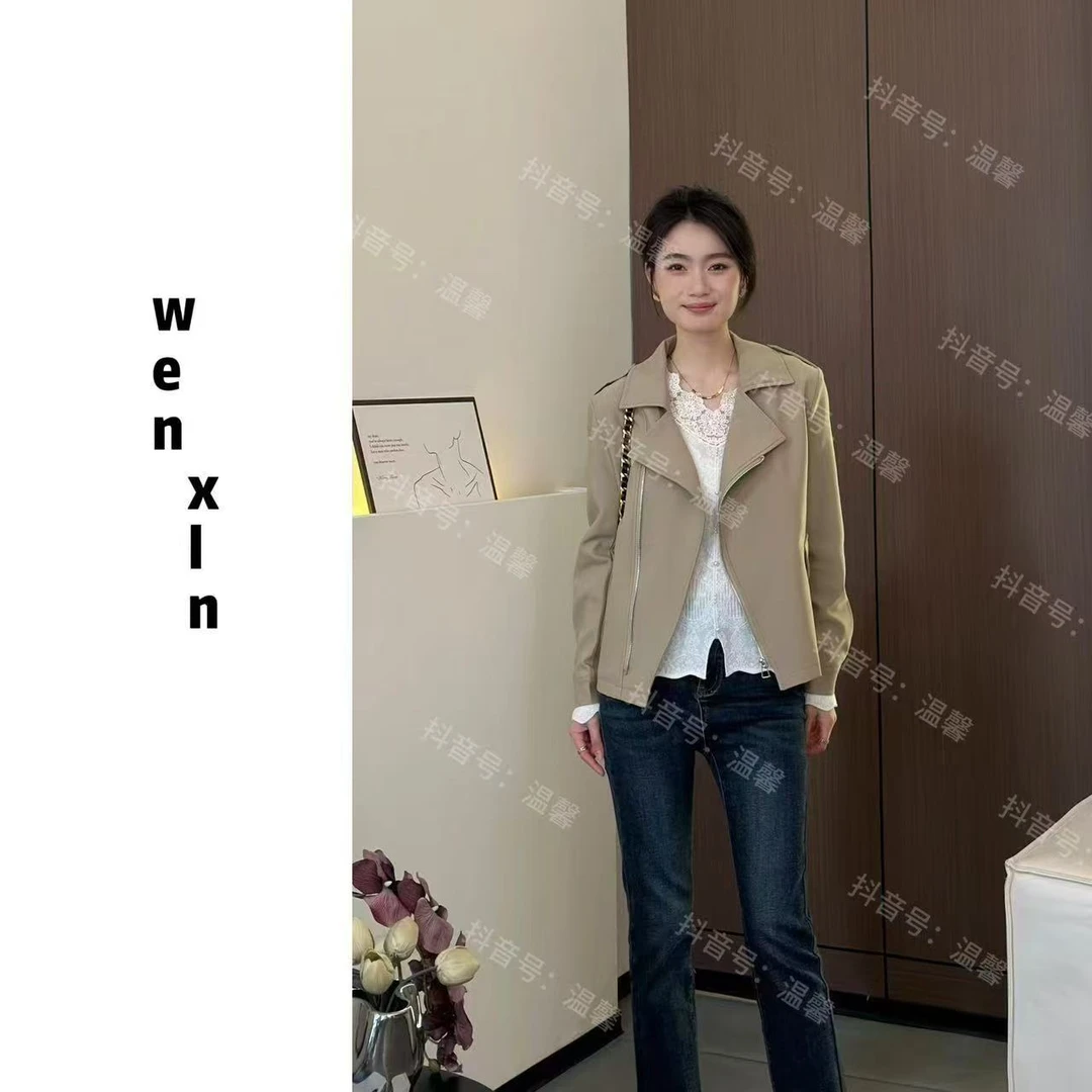 风衣款夹克外套女2025春秋新款韩版时尚女装小个子休闲百搭短外套