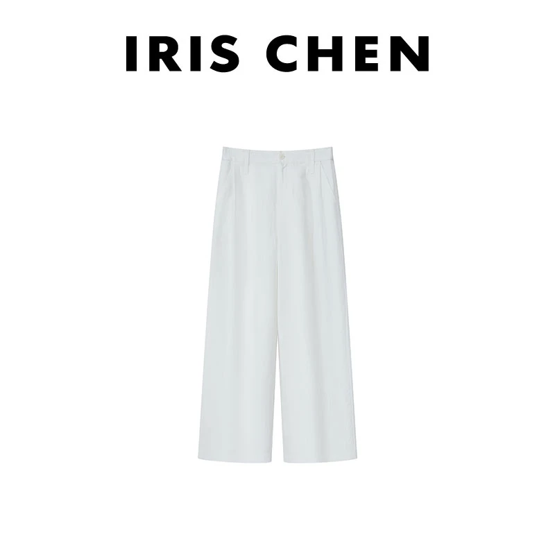 现货IRIS CHEN 亚麻长裤 2025春夏款天丝亚麻休闲松弛裤25KZ160