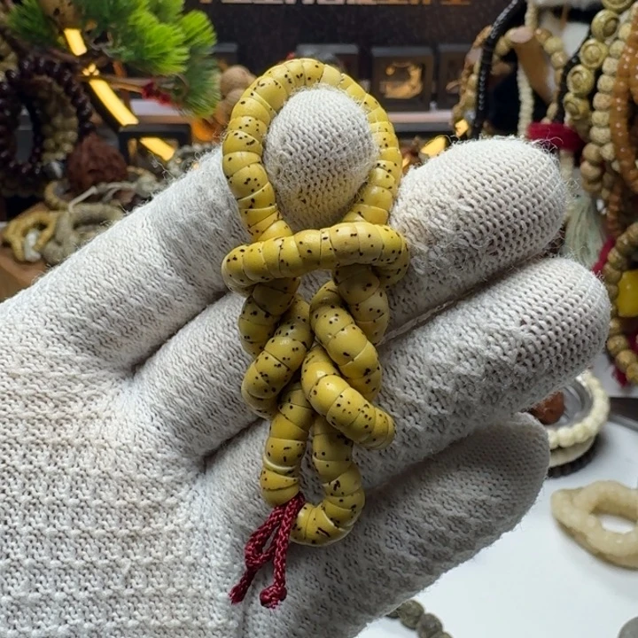 星月菩提手串1号车尺寸6原白大肠108