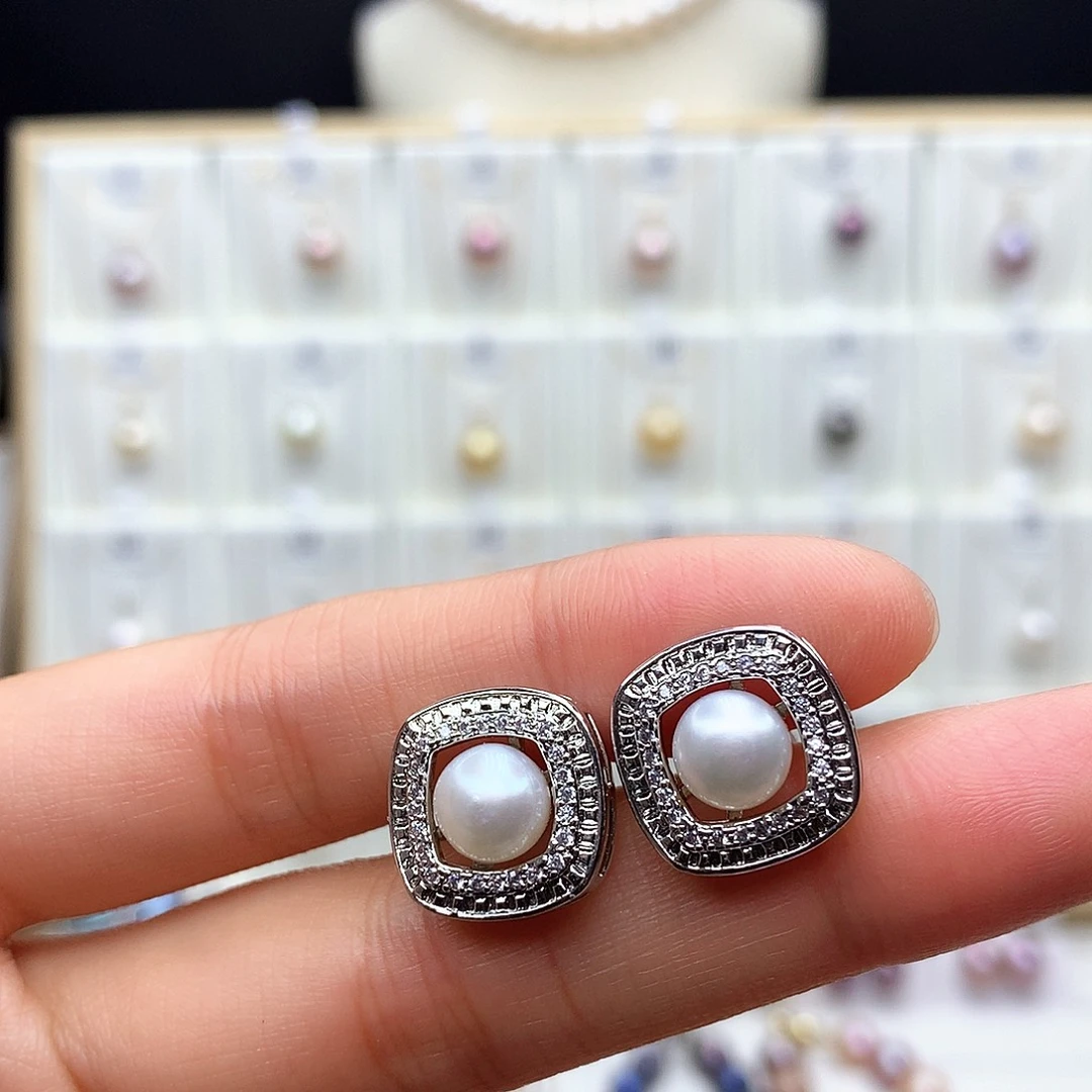 颈饰淡水珍珠银S925镶嵌