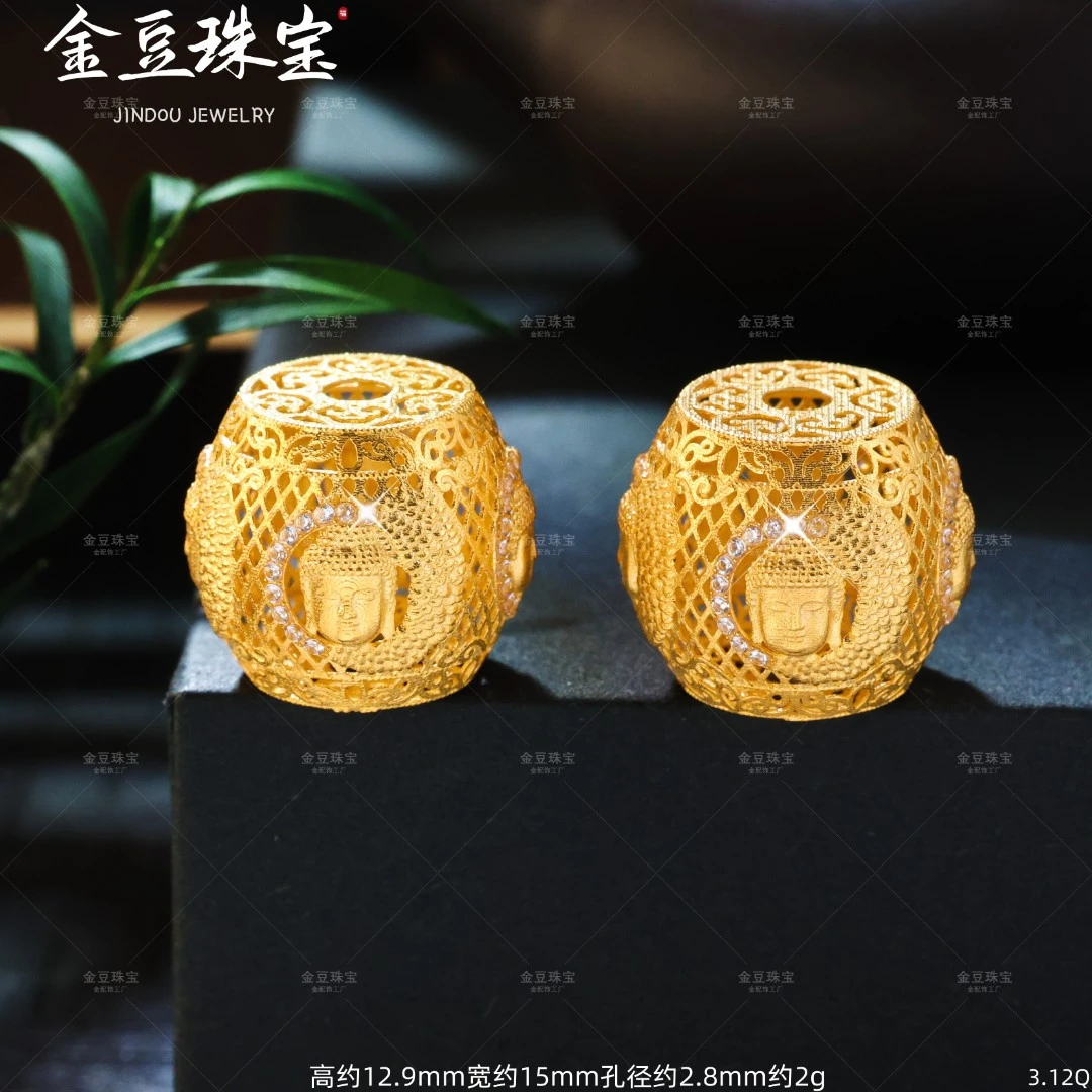 【金豆VIP】一念之间‖18K金豪镶四面佛大金珠转运珠普贤蛇年高定Q