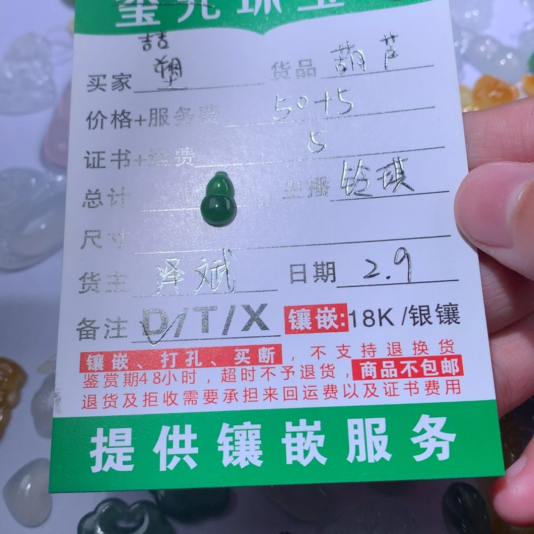 翡翠颈饰未镶嵌天然