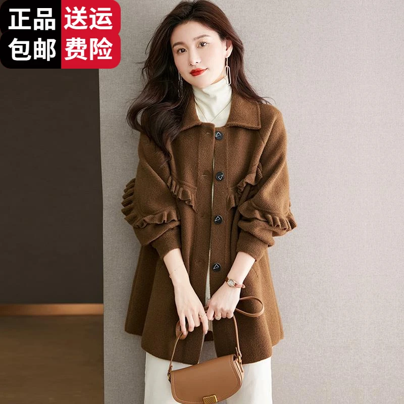 时尚集团胖mm春秋大码高端针织开衫女宽松200斤洋气减羊毛百搭