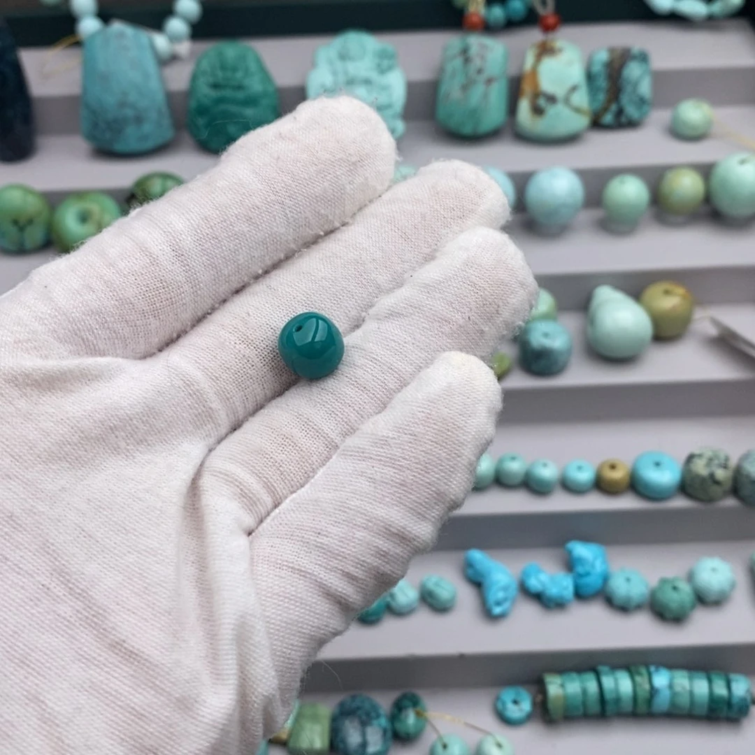 未镶嵌绿松石卡9老油绿老型