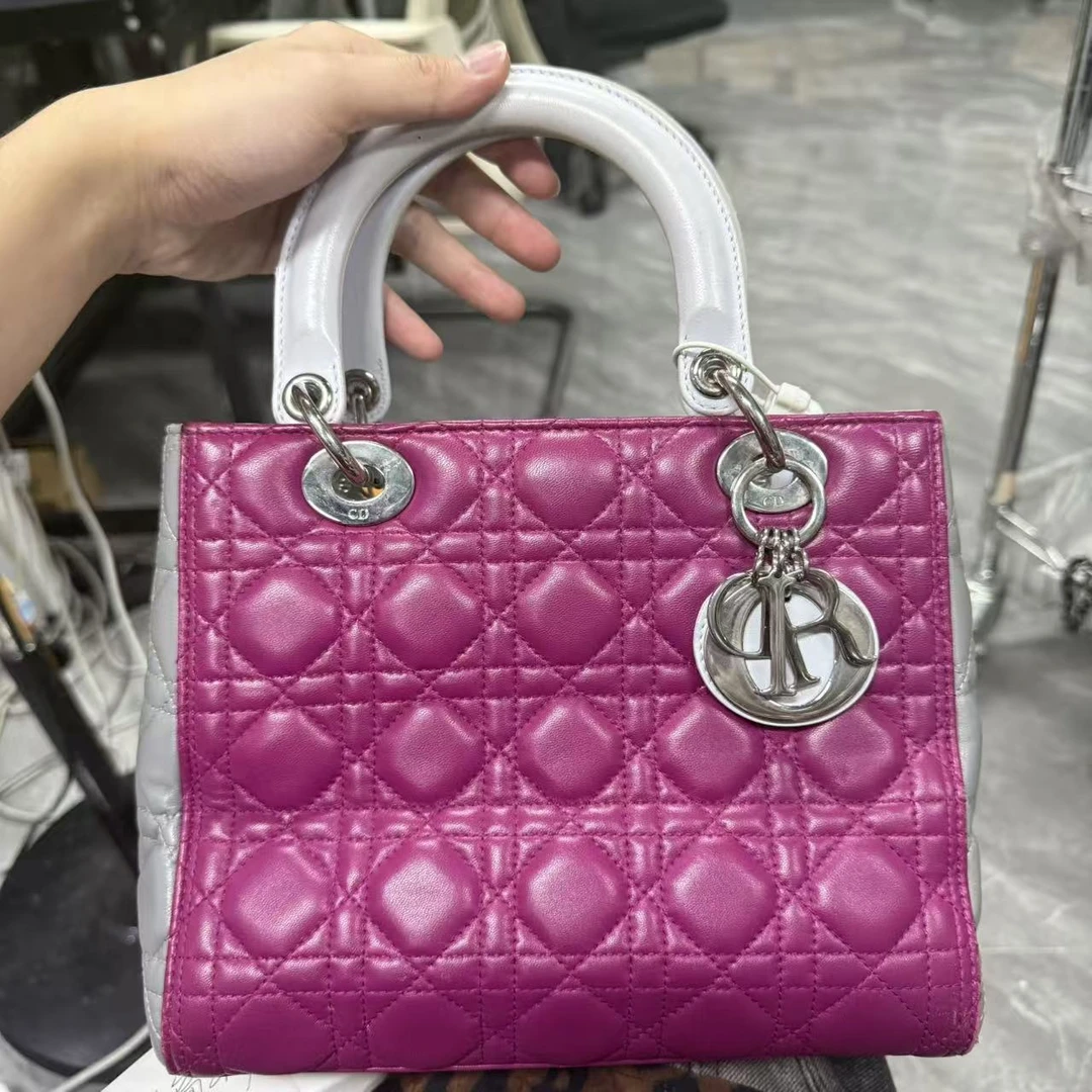 95新 DIOR/迪奥 【安则专属】紫色五格戴妃包