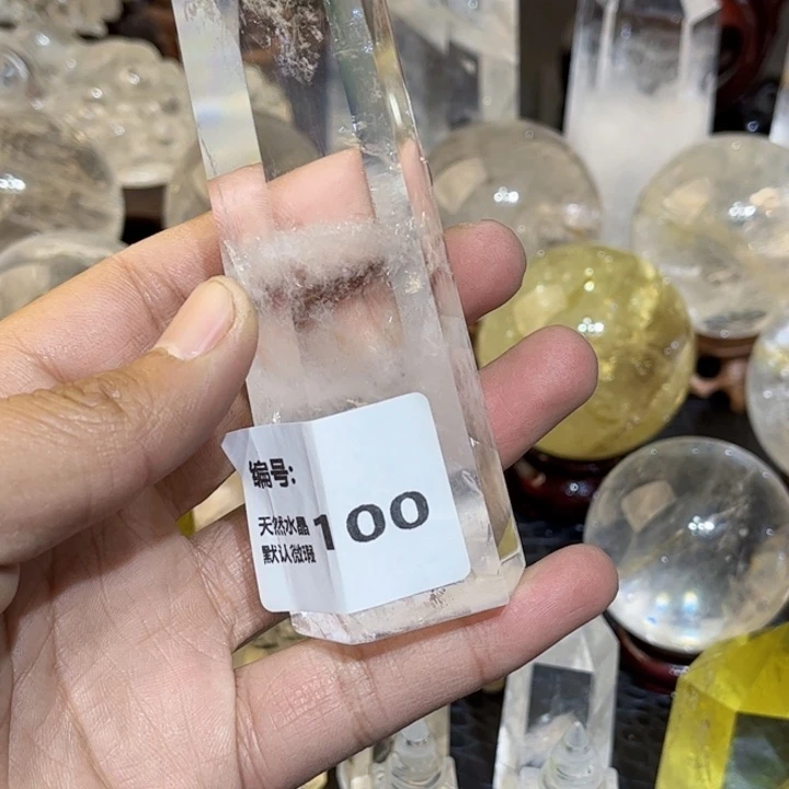 水晶摆件未镶嵌鱼*六棱柱