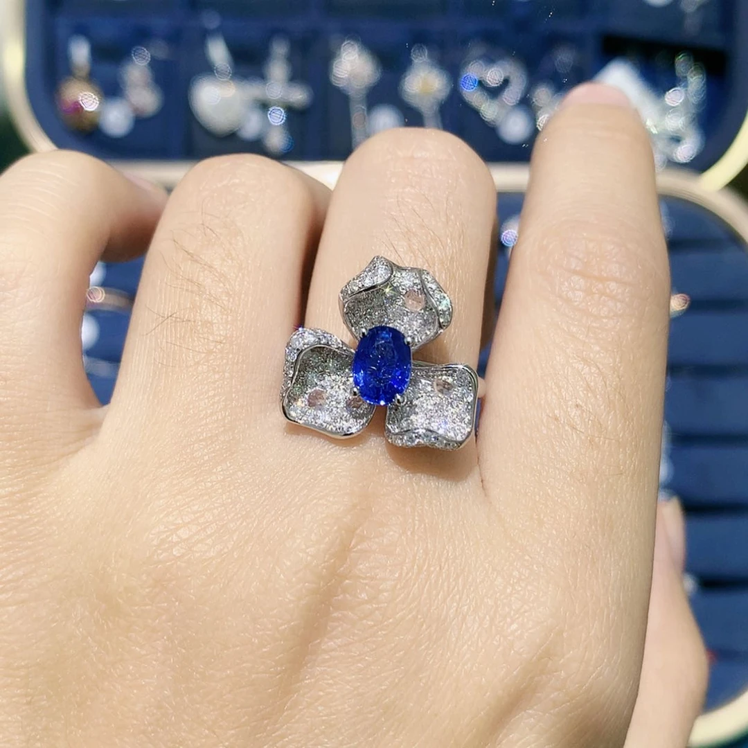 【闪购商品】戒指蓝宝石18K金镶嵌