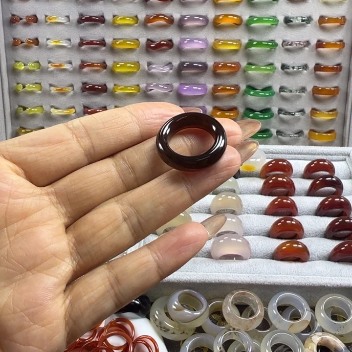 玛瑙/玉髓合金戒指不退换