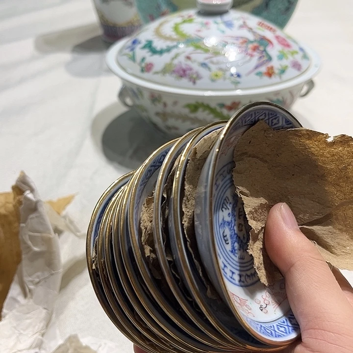 景德镇陶瓷9个10厘米