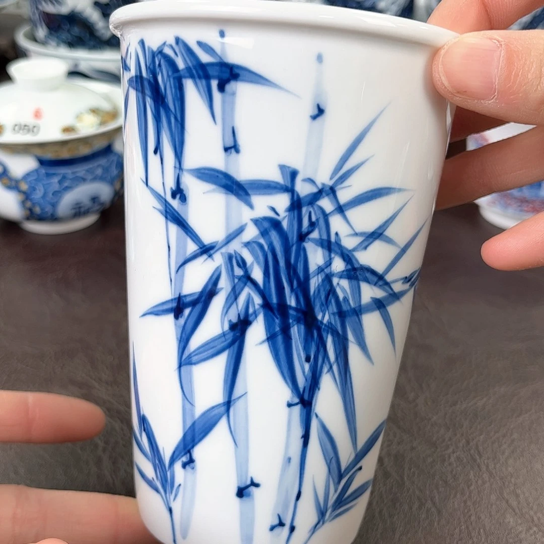 杯手绘高温瓷器瑕疵