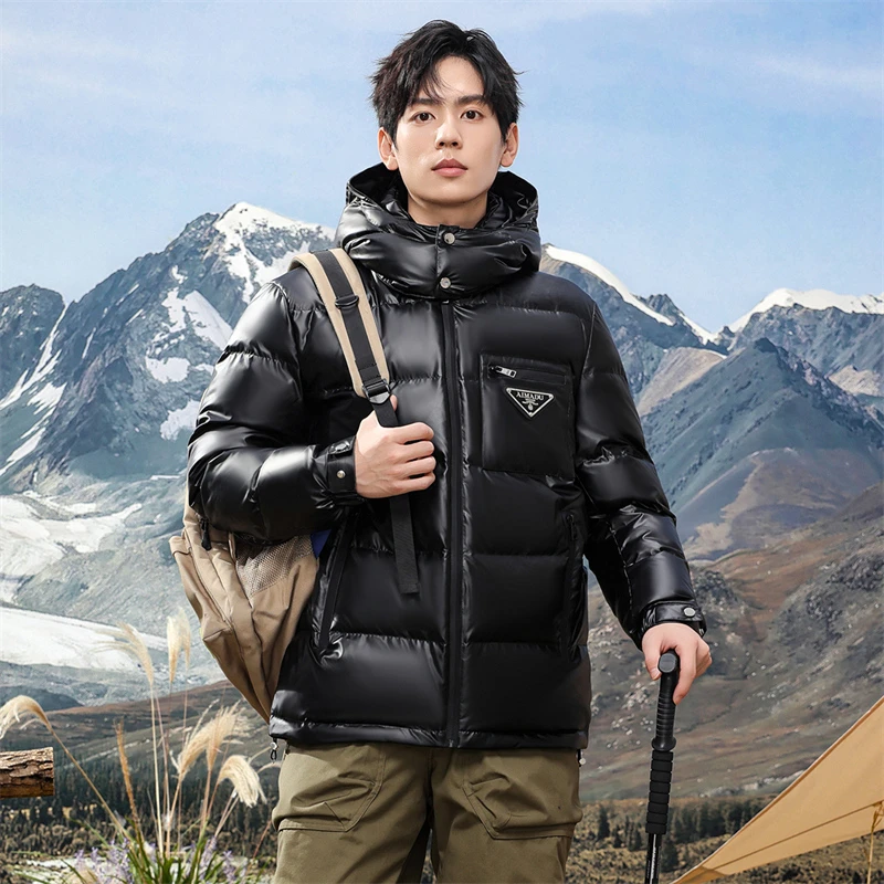 【高充绒量】【爱马度王总】肤感休闲时尚防风保暖男款羽绒服12808