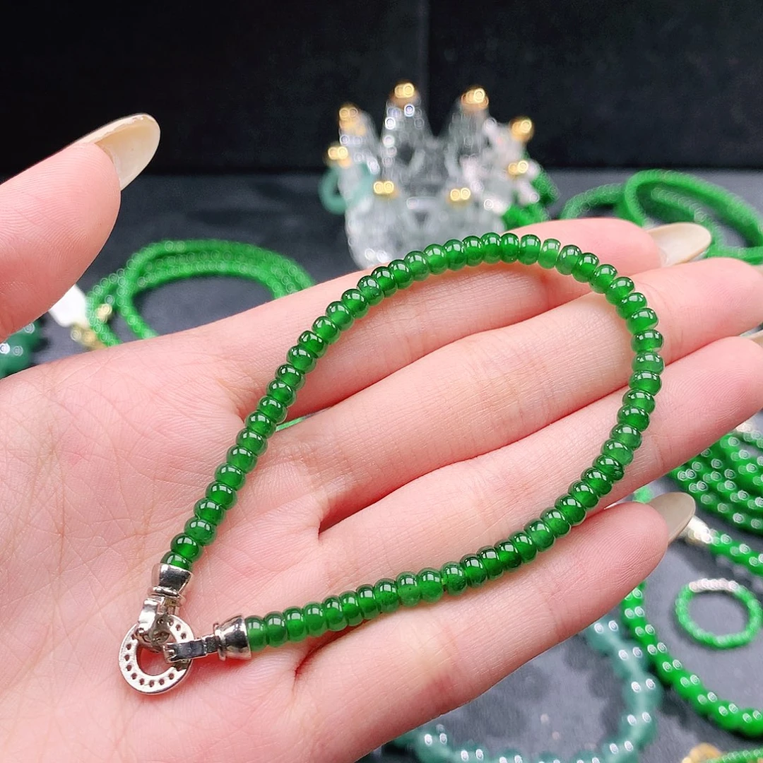 P****翡翠未镶嵌手串手链