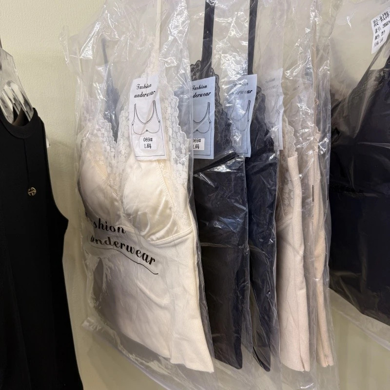 钻石康家2025春夏新款性感V领蕾丝美背吊带背心裹胸内衣