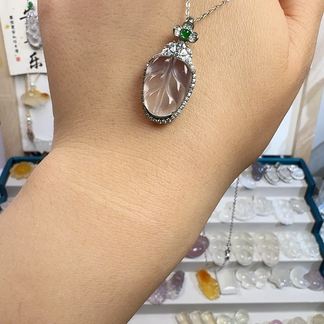 月***江玛瑙/玉髓颈饰银S925镶嵌