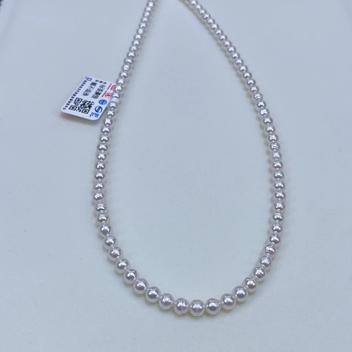 淡水珍珠颈饰银S925镶嵌4.5爆亮炫彩捡漏