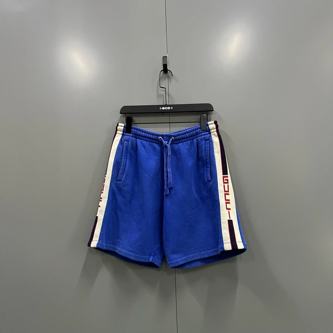 95新 GUCCI/古驰 （ll） 016787 侧边条纹logo短裤 S码
