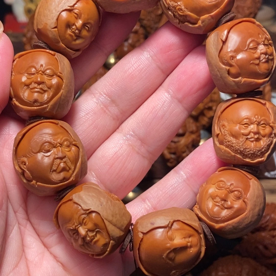 橄榄核手串/手链2.25原皮嵌入式十八罗汉