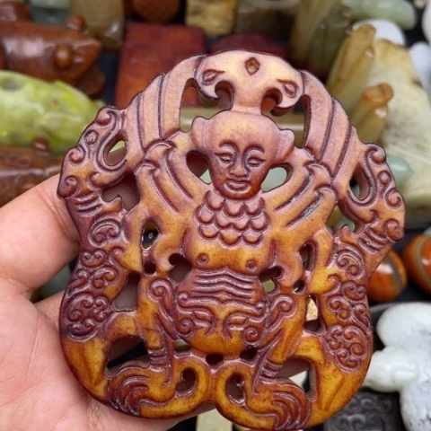 和田玉未镶嵌颈饰57