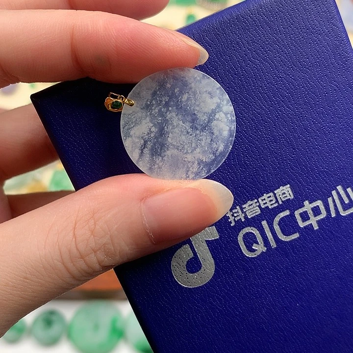 翡翠18K金镶嵌颈饰77533568889