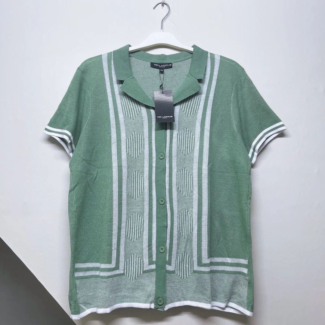 男薄款商务休闲撞色合体型Polo衫百搭运动气质潮流针织短袖