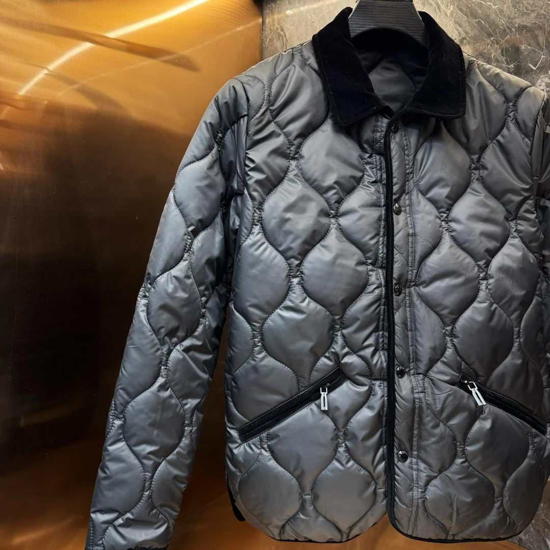 HKYC冬季新款痞帅棉服男士休闲翻领加棉外套简约休闲韩版修身夹克