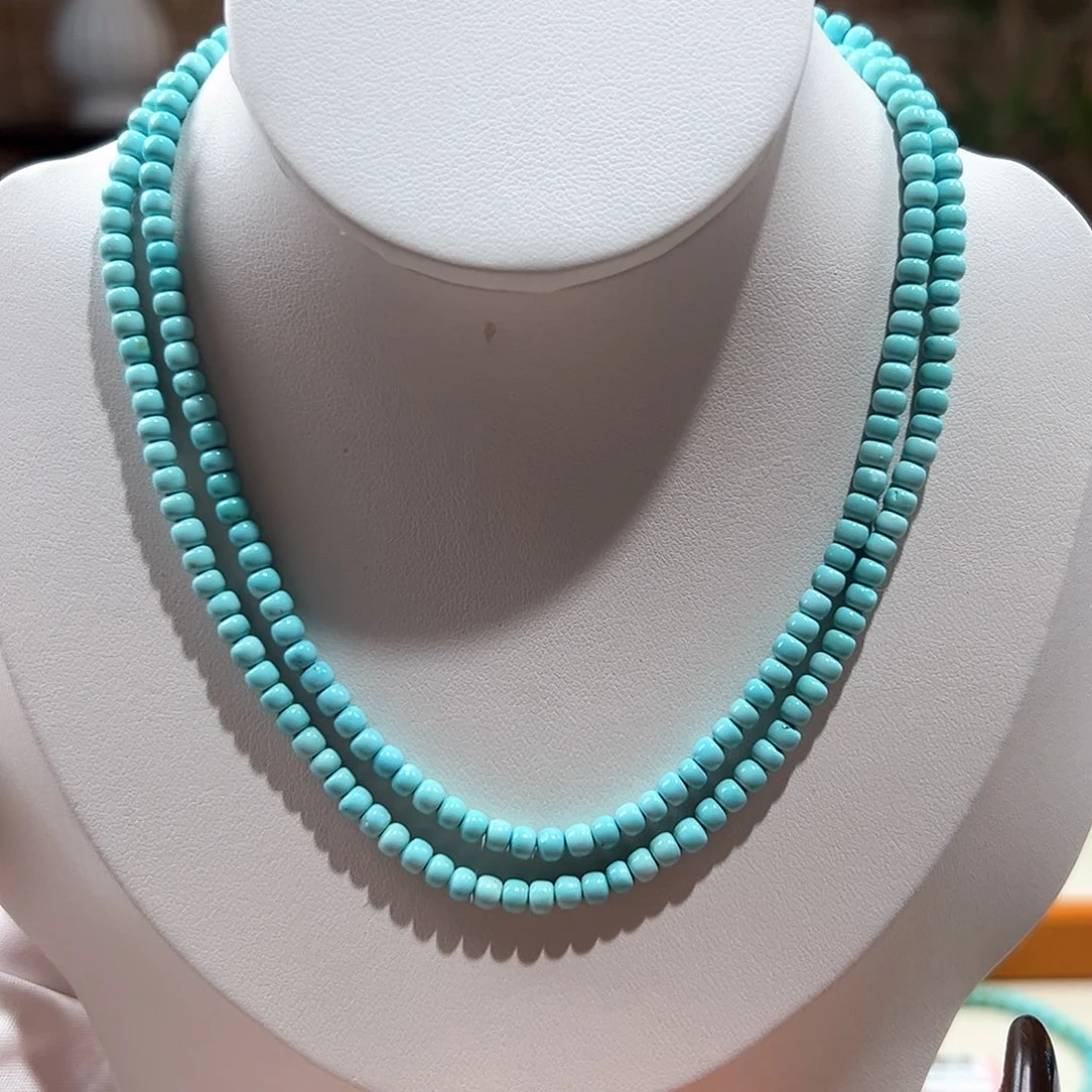 绿松石未镶嵌17 绿松石老型多圈放漏 卡3+