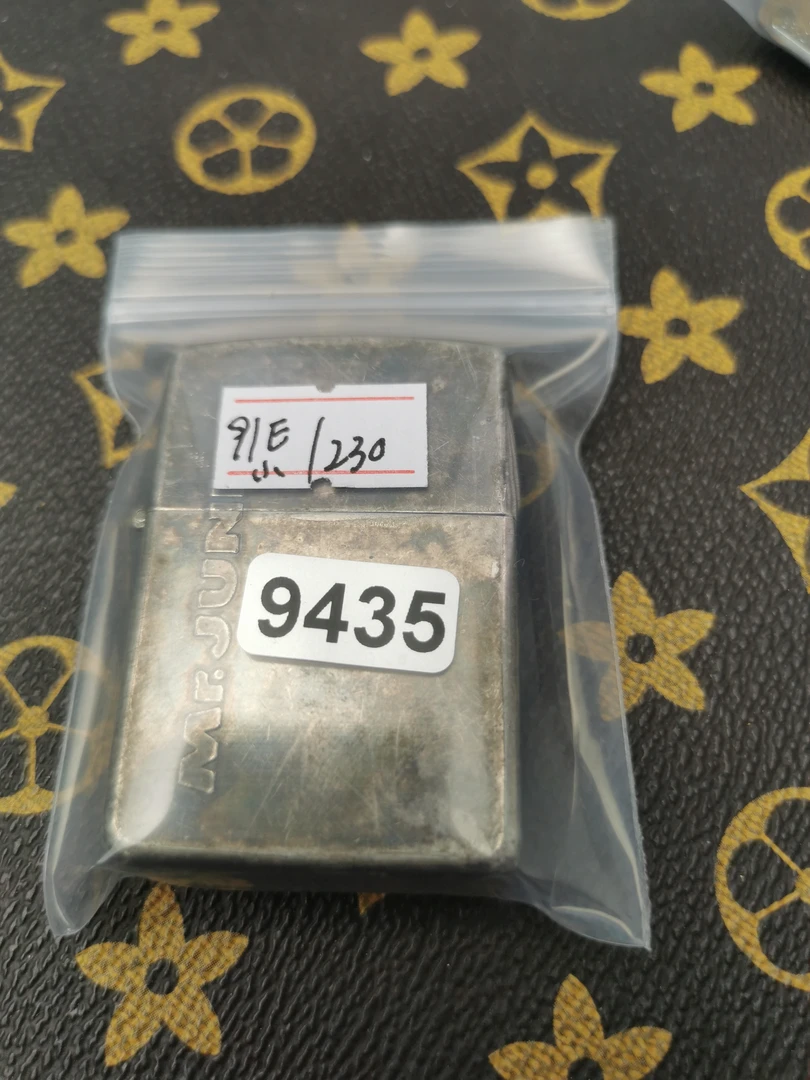 Zippo打火机回血91E镀银小斜-9435