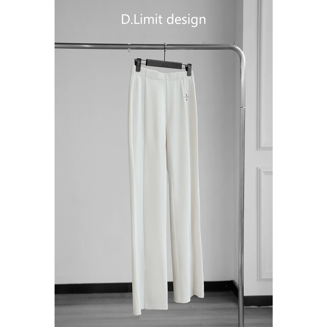 【D.Limit design】时尚花型装饰开衩休闲裤DLCK421
