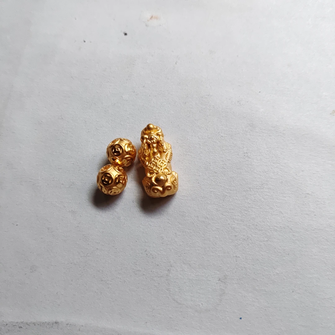 金元宝足金999貔貅珠子首饰