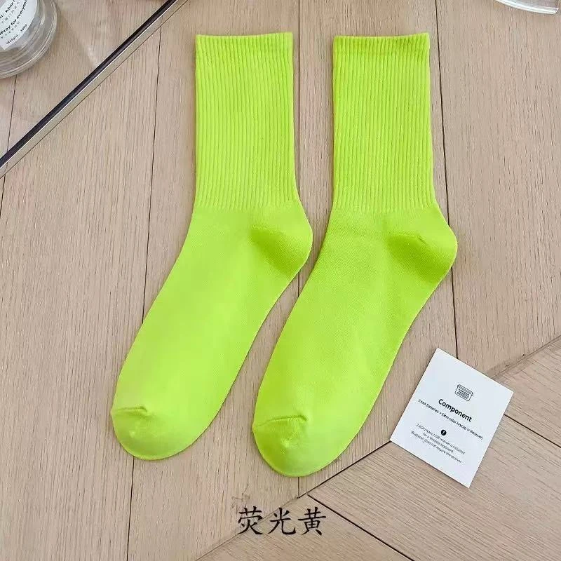 【骑行高弹舒适无压袜子荧光黄色】ILPALADINO骑行无压袜子春夏秋冬
