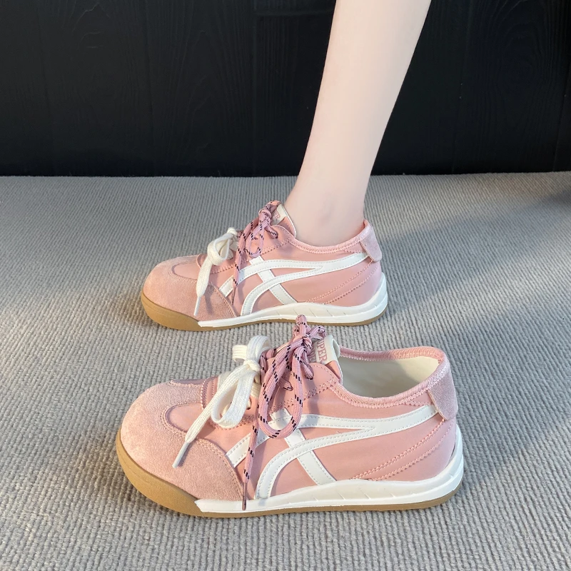 小个子内增高舒适百搭德训鞋女2025夏新款单鞋板鞋百搭透气休闲鞋