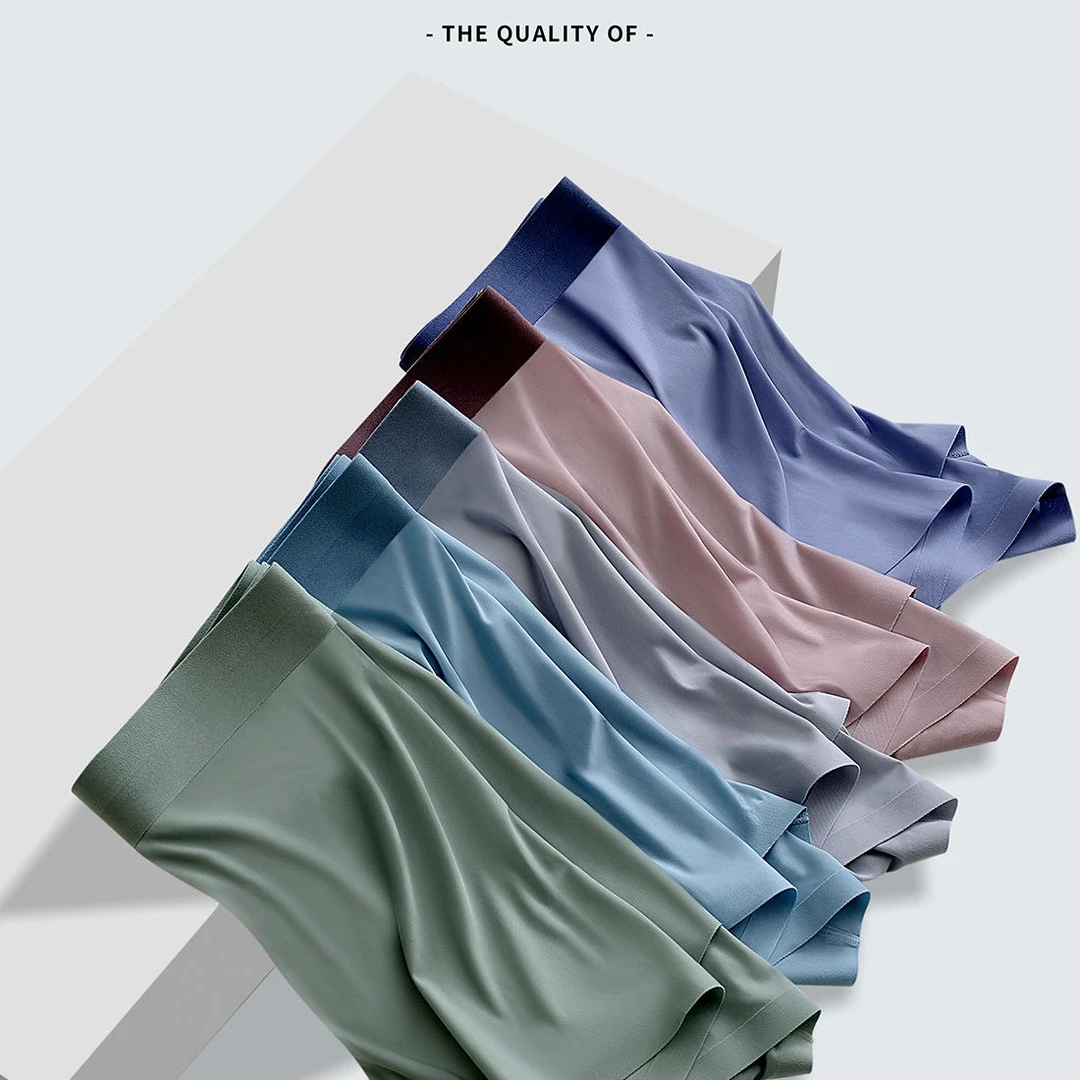 裸价男士大码平角内裤柔软亲肤透气薄款裸感舒适无痕四角裤70