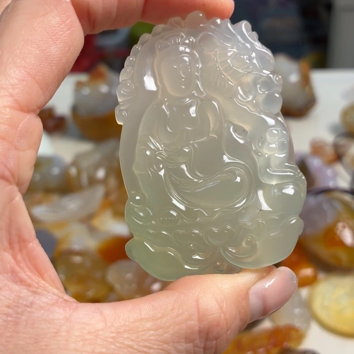 玛瑙/玉髓未镶嵌吊坠(不含链)