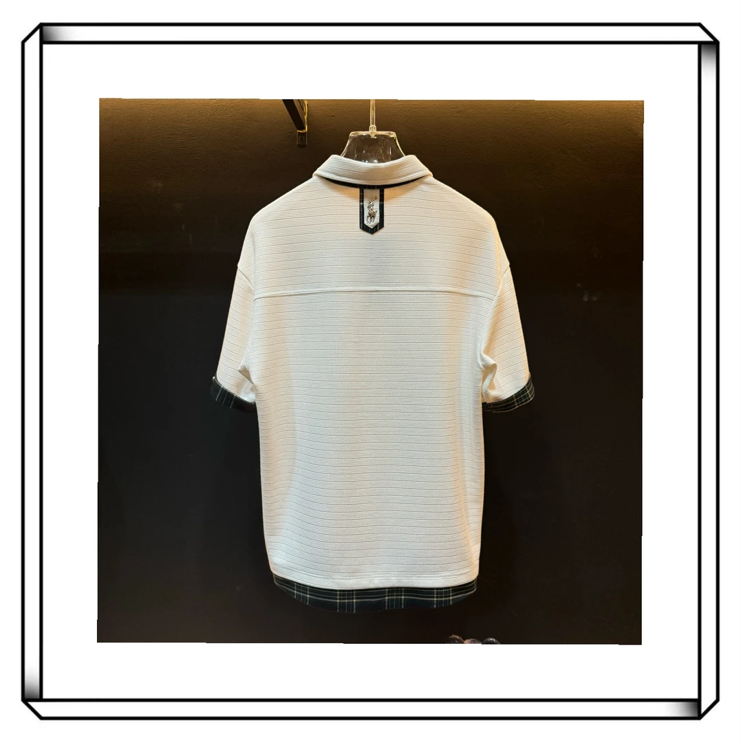 【Elaine-XU-508短袖】2025轻奢款百搭舒适时尚男女同款polo衫