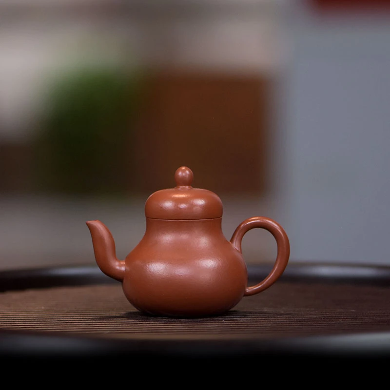阎记抟砂 朱泥 元宝小思婷壶 原矿喝茶壶S7 0102 38