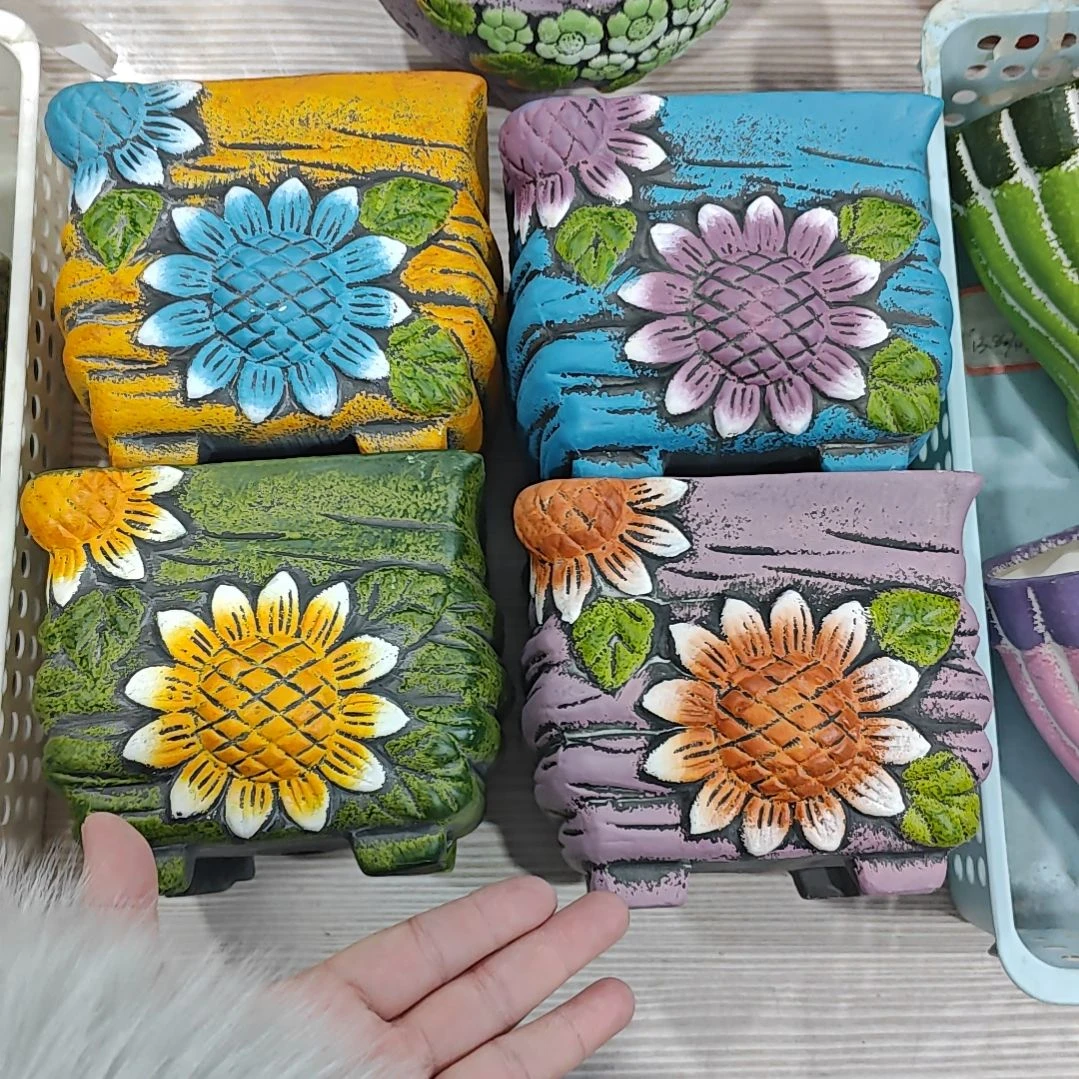 陶吸水透气的白陶花盆凑满12发货