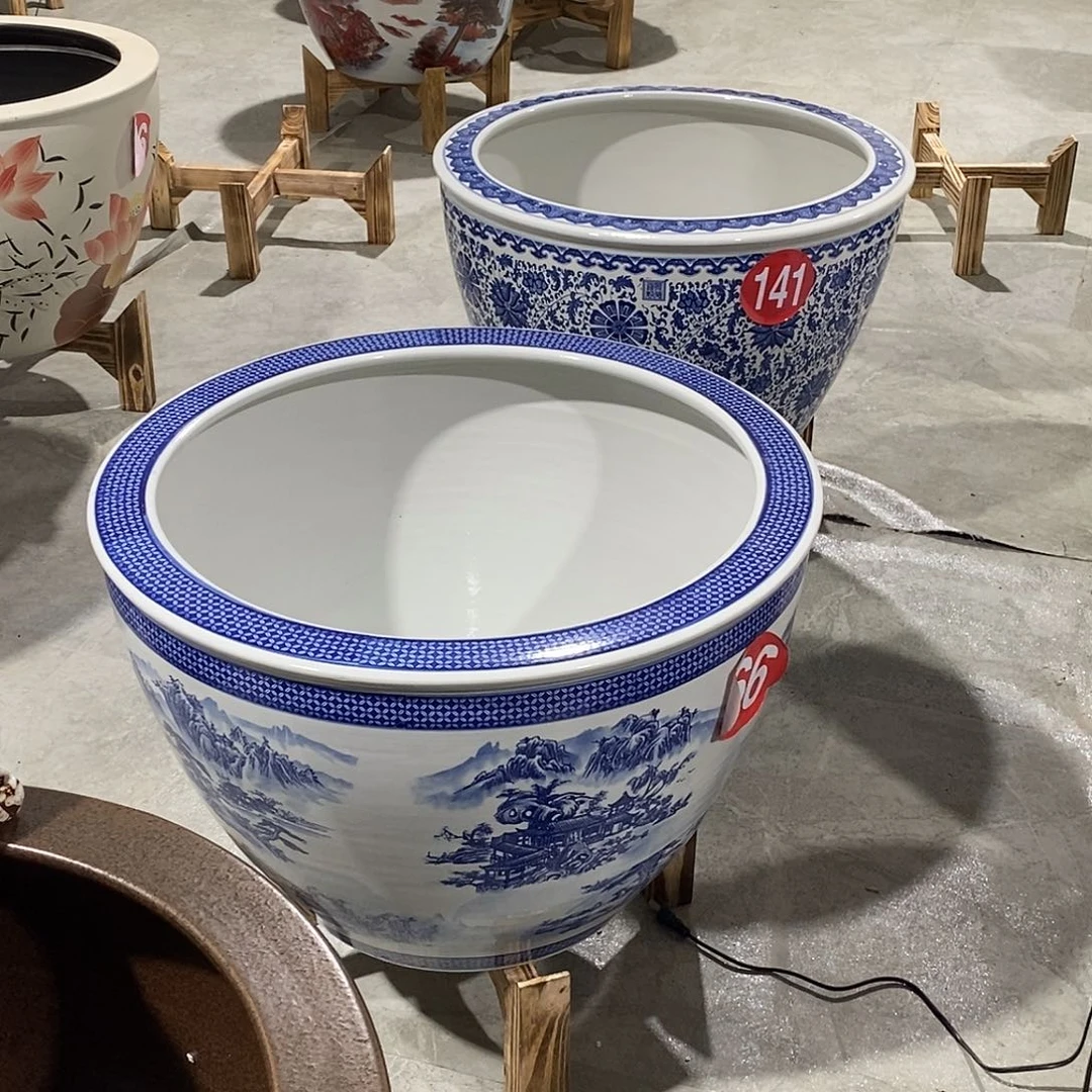 幸***洋景德镇陶瓷鱼缸艺术