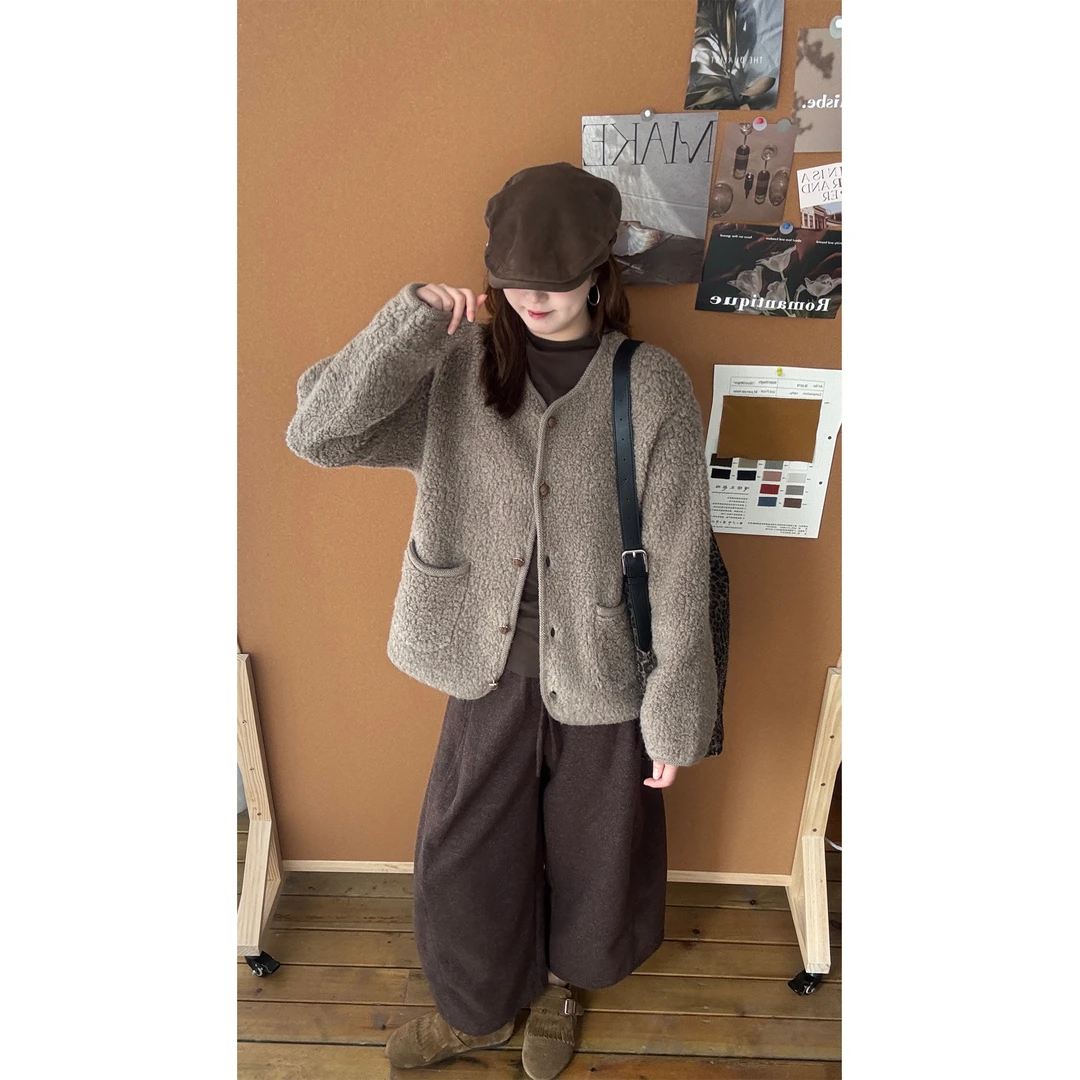 zhukele 圈毛羊 毛外套 百搭时尚