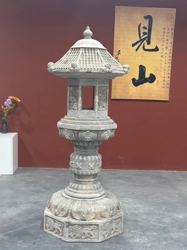 青石石灯塔 品相如图