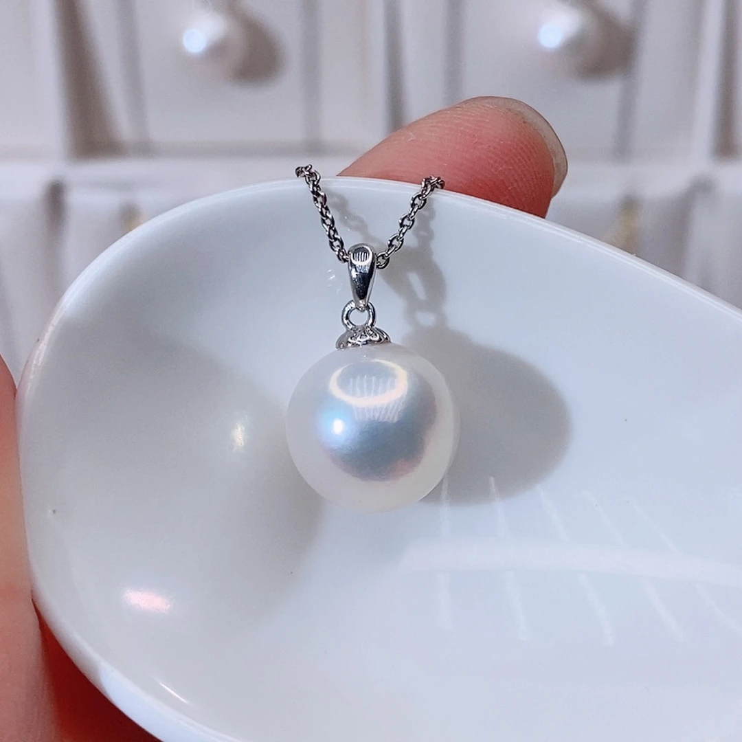颈饰银S925镶嵌淡水珍珠