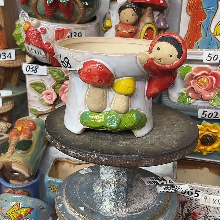 粗陶材质多肉花盆