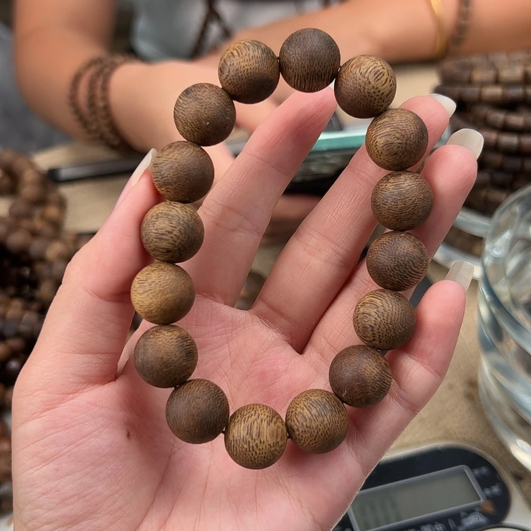 手串沉香奇楠沉香金沙叶沉浮14圆珠22g单多样性发一