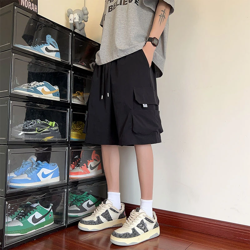 匡虎美式潮牌工装裤男夏季新款高街大口袋短裤宽松运动休闲五分裤
