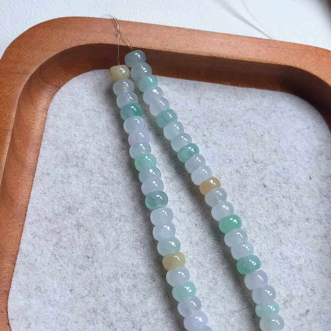 翡翠未镶嵌手串股珠5.6多宝