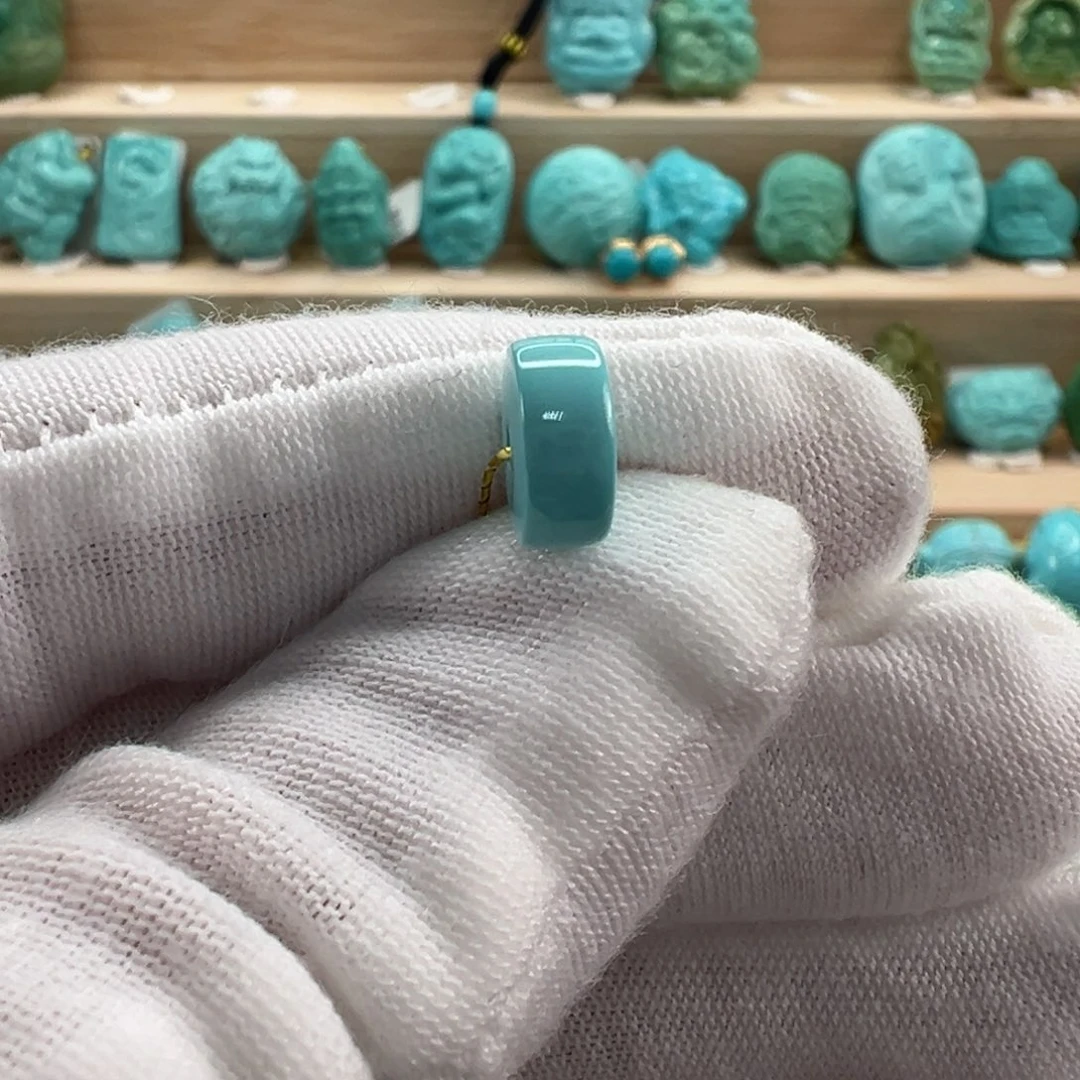 未镶嵌绿松石直切珠9x4.1mm