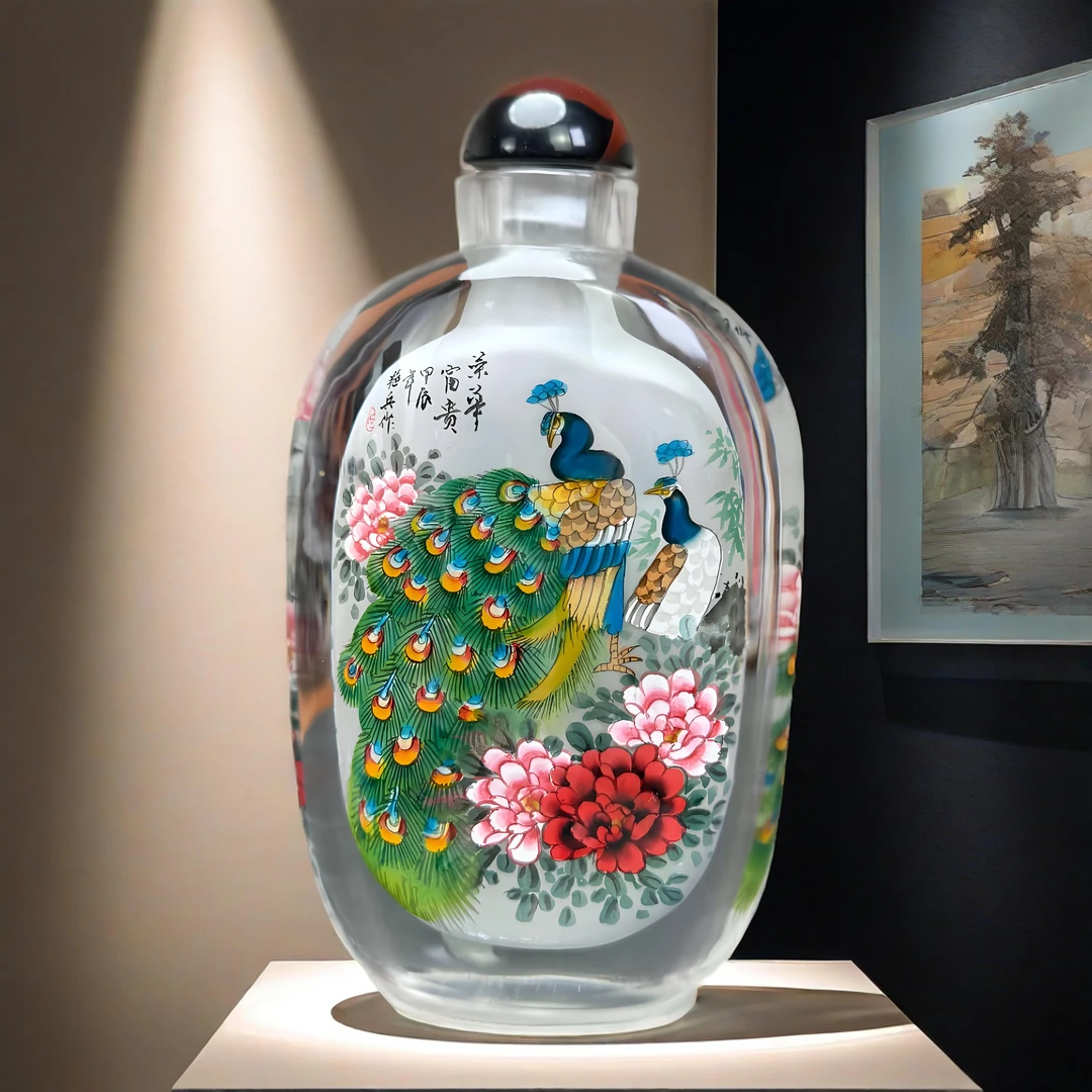 非遗内画鼻烟壶纯手绘工艺摆件家居装饰珍藏欣赏商务礼品传统文化